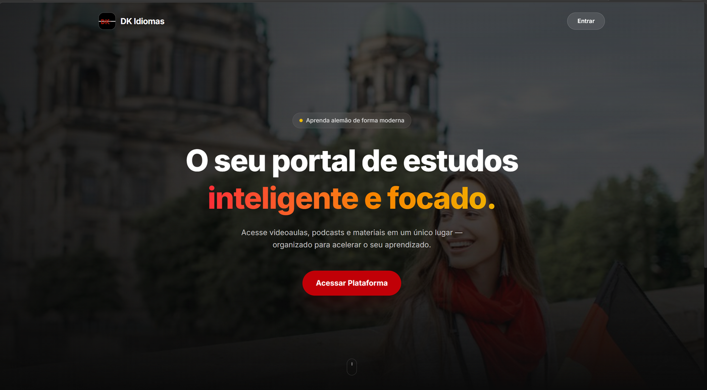Plataforma DK Idiomas: portal de estudos do aluno